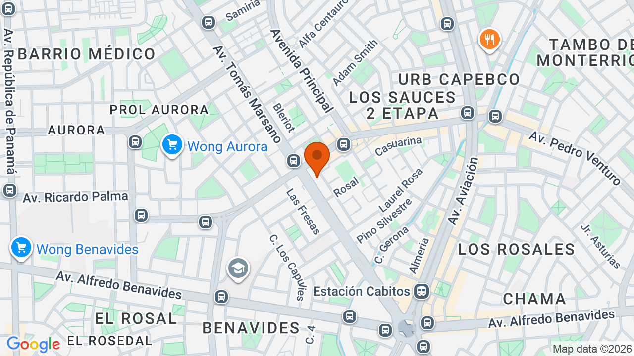 Ubicación aproximada en Surquillo