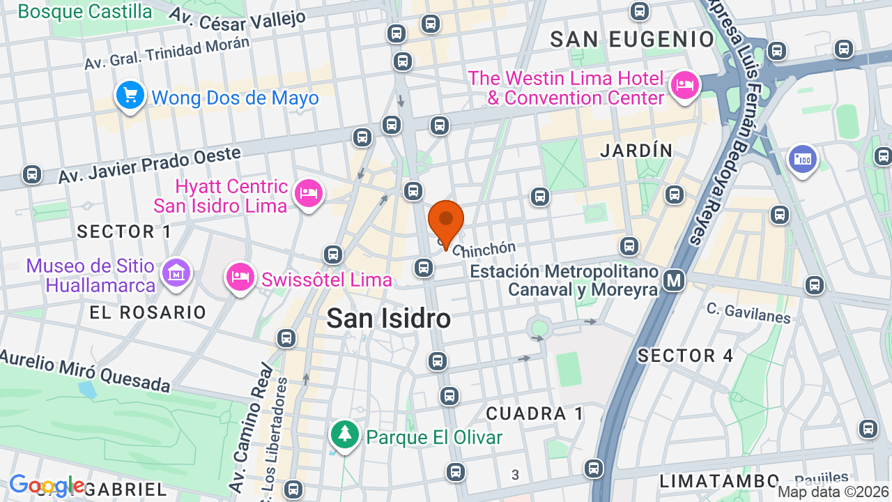 Ubicación aproximada en San Isidro