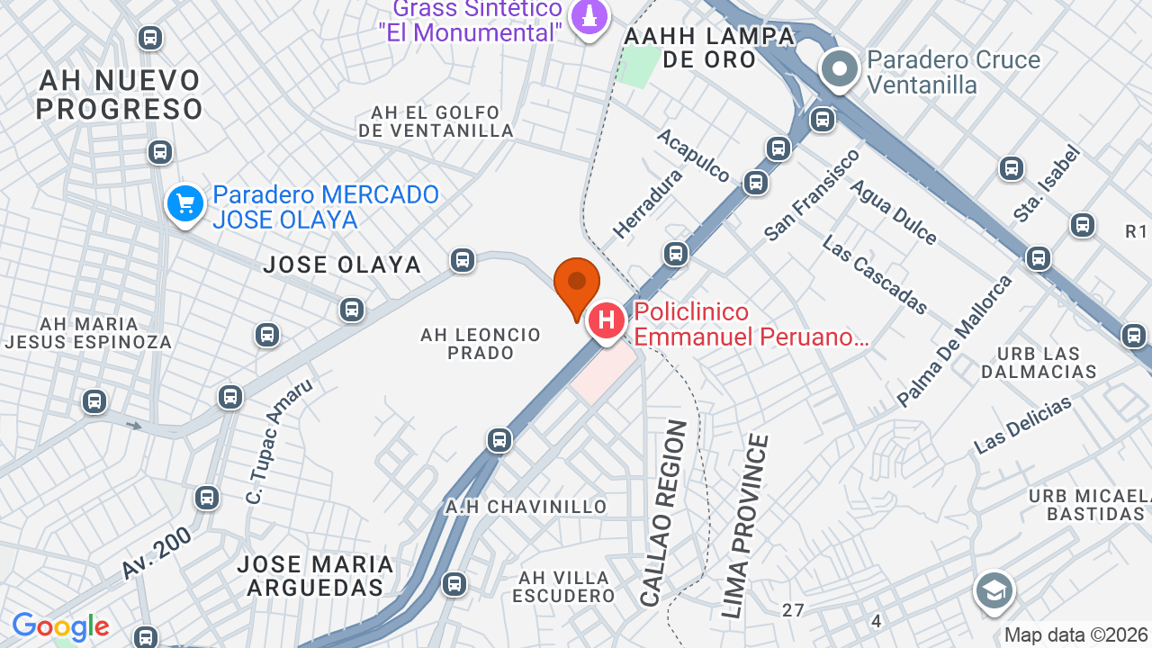 Ubicación aproximada en Ventanilla