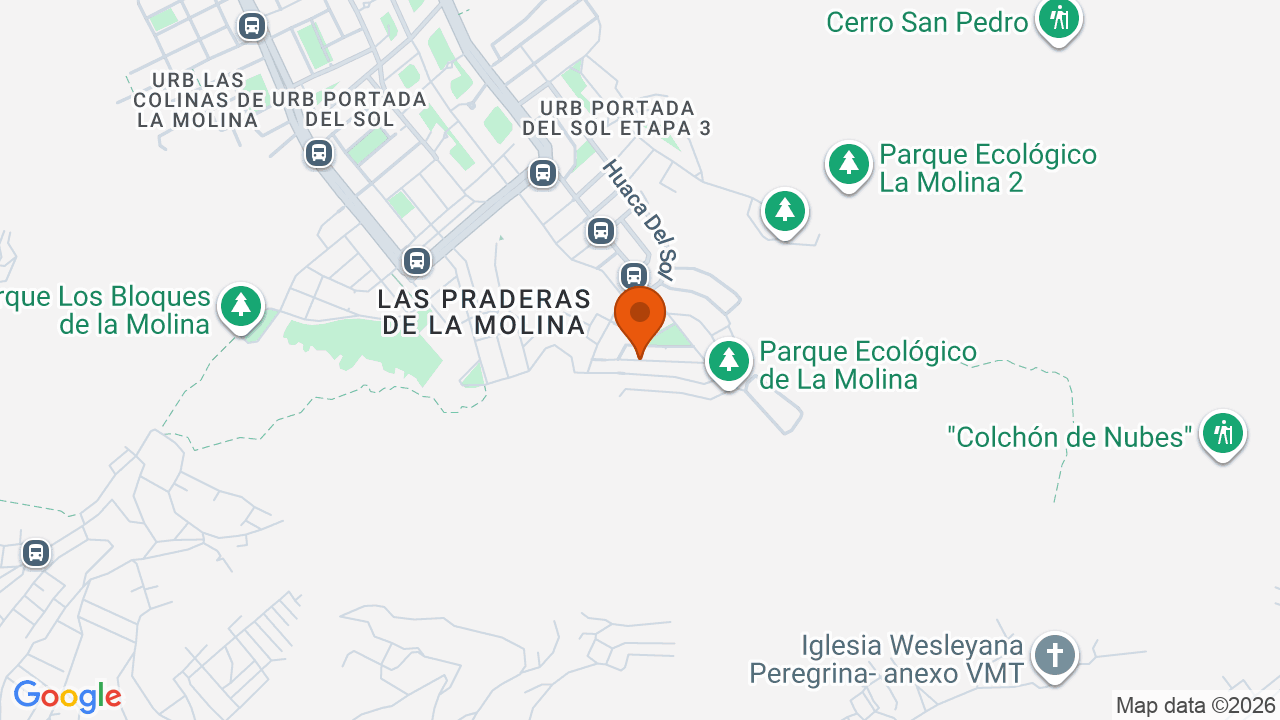 Ubicación aproximada en La Molina