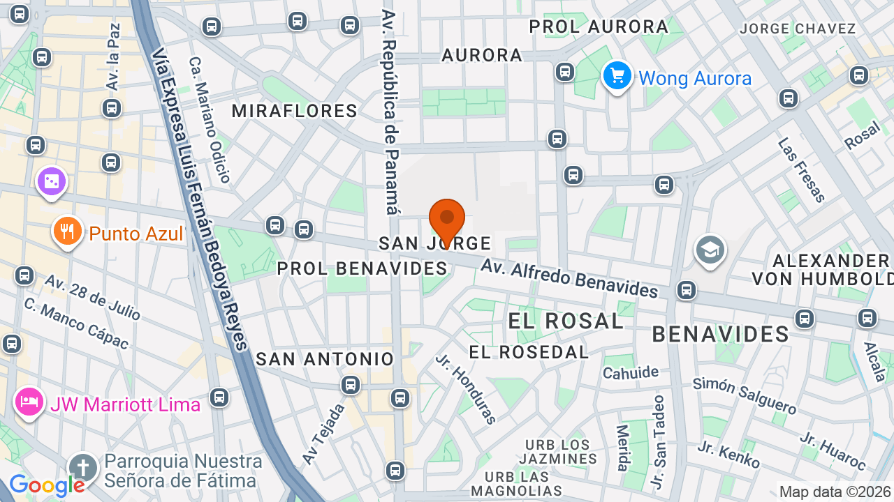 Ubicación aproximada en Miraflores