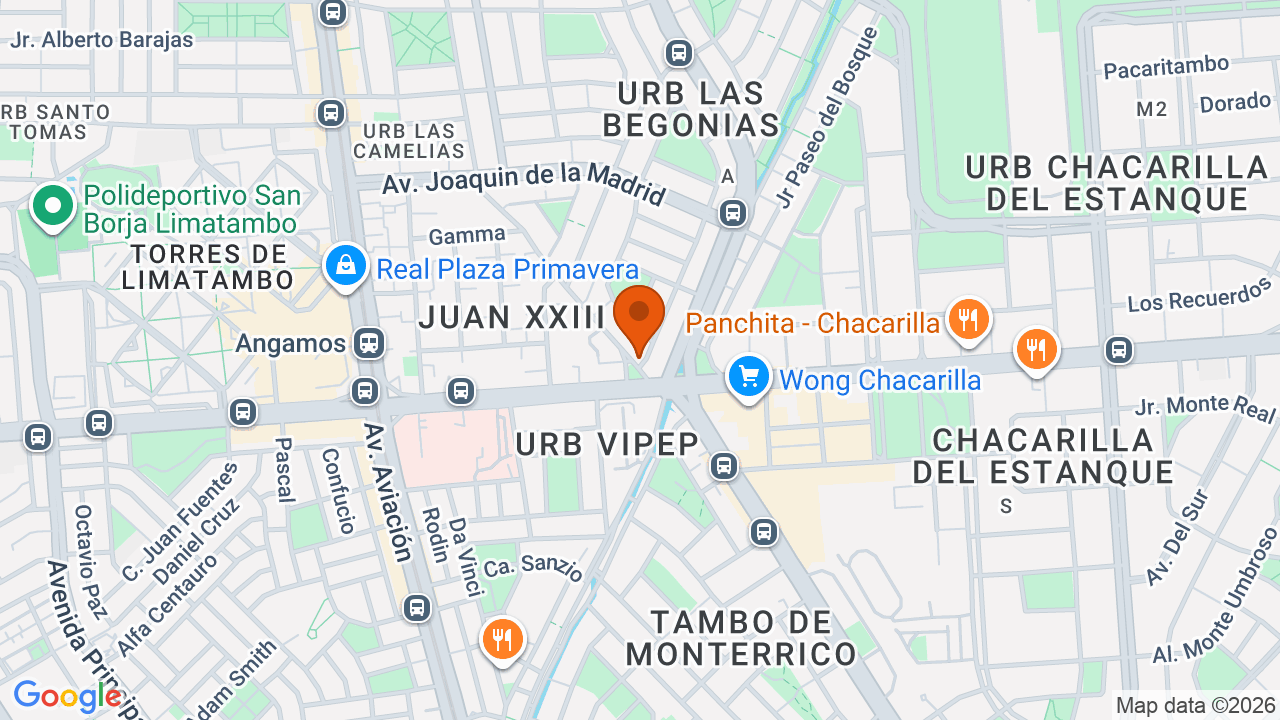 Ubicación aproximada en San Borja
