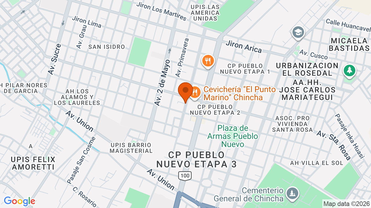 Ubicación aproximada en Pueblo Nuevo
