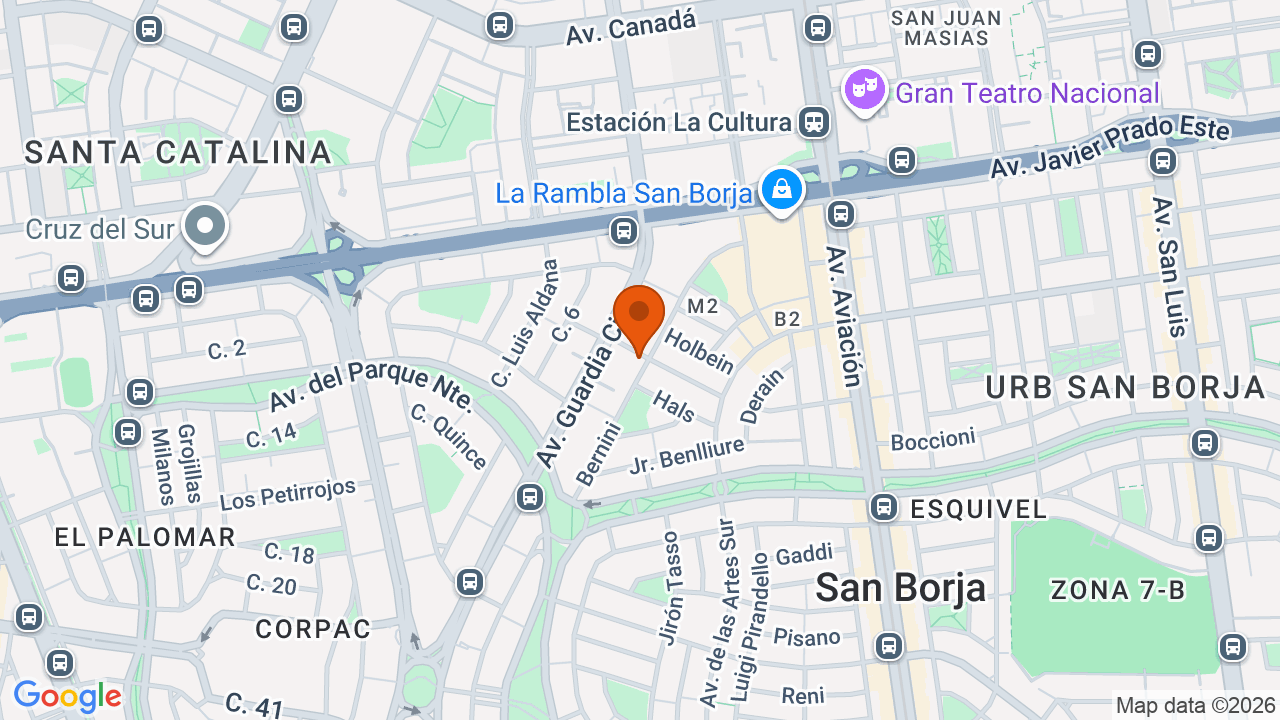 Ubicación aproximada en San Borja