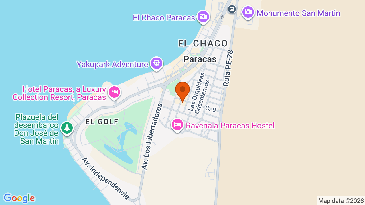 Ubicación aproximada en PARACAS