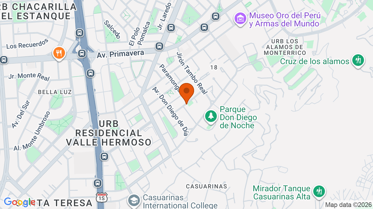 Ubicación aproximada en Santiago de Surco