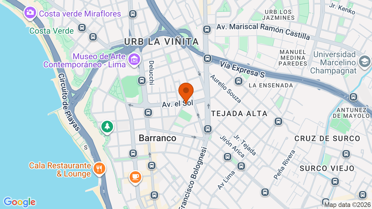 Ubicación aproximada en Barranco