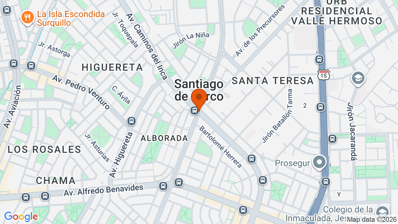 Ubicación aproximada en Santiago de Surco