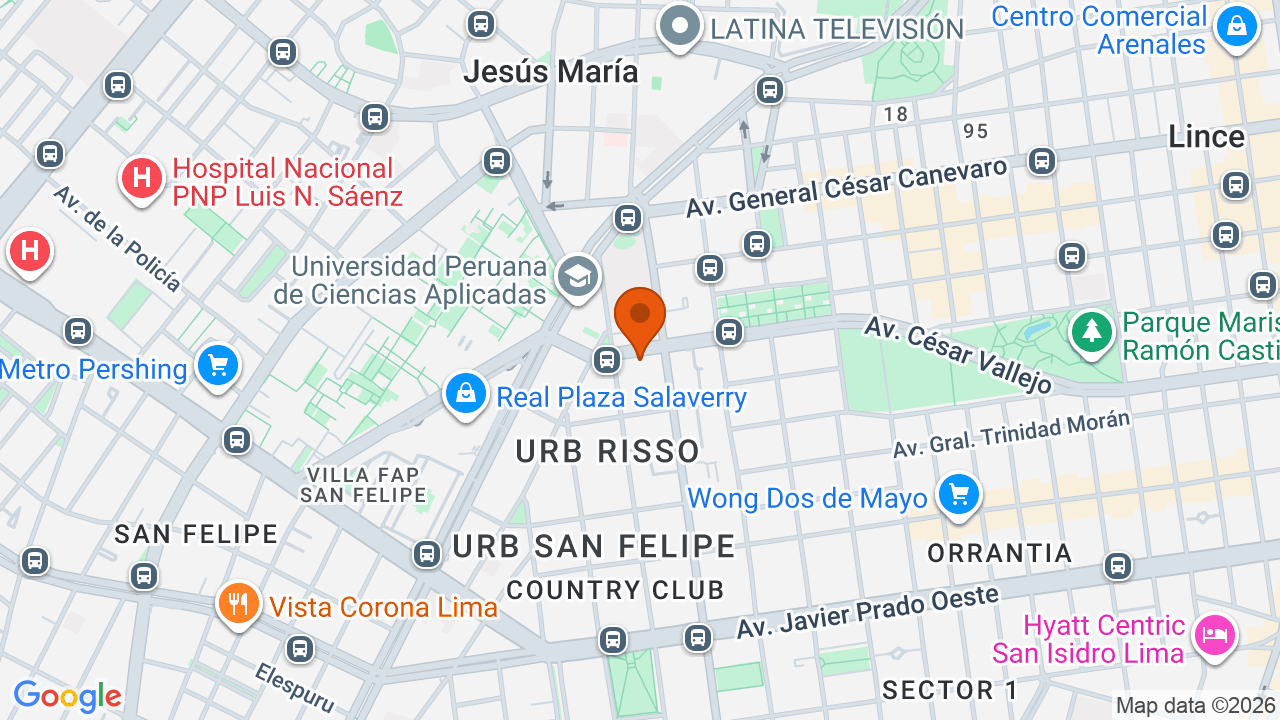 Ubicación aproximada en San Isidro
