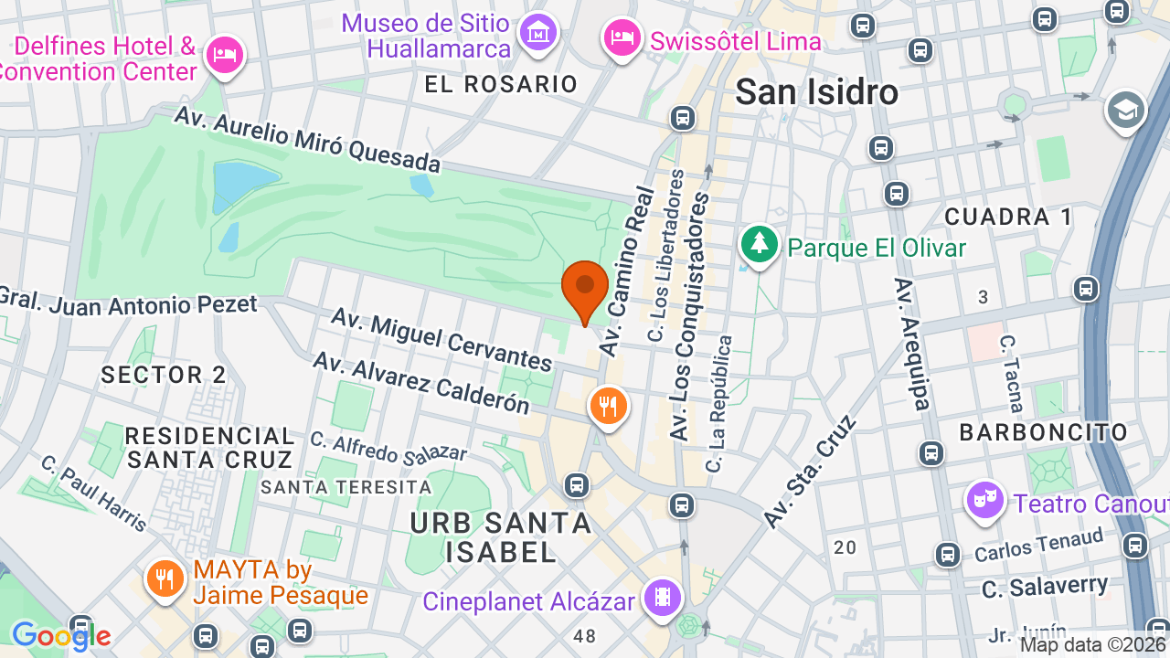Ubicación aproximada en San Isidro