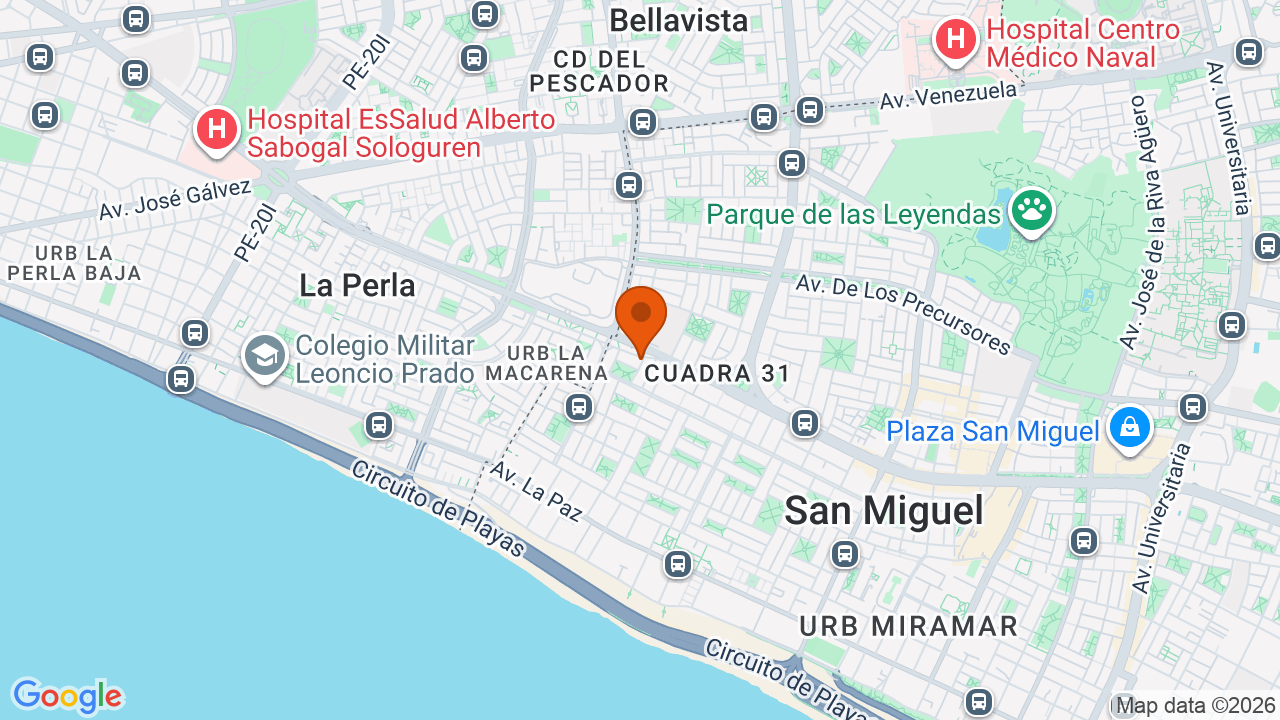 Ubicación aproximada en San Miguel