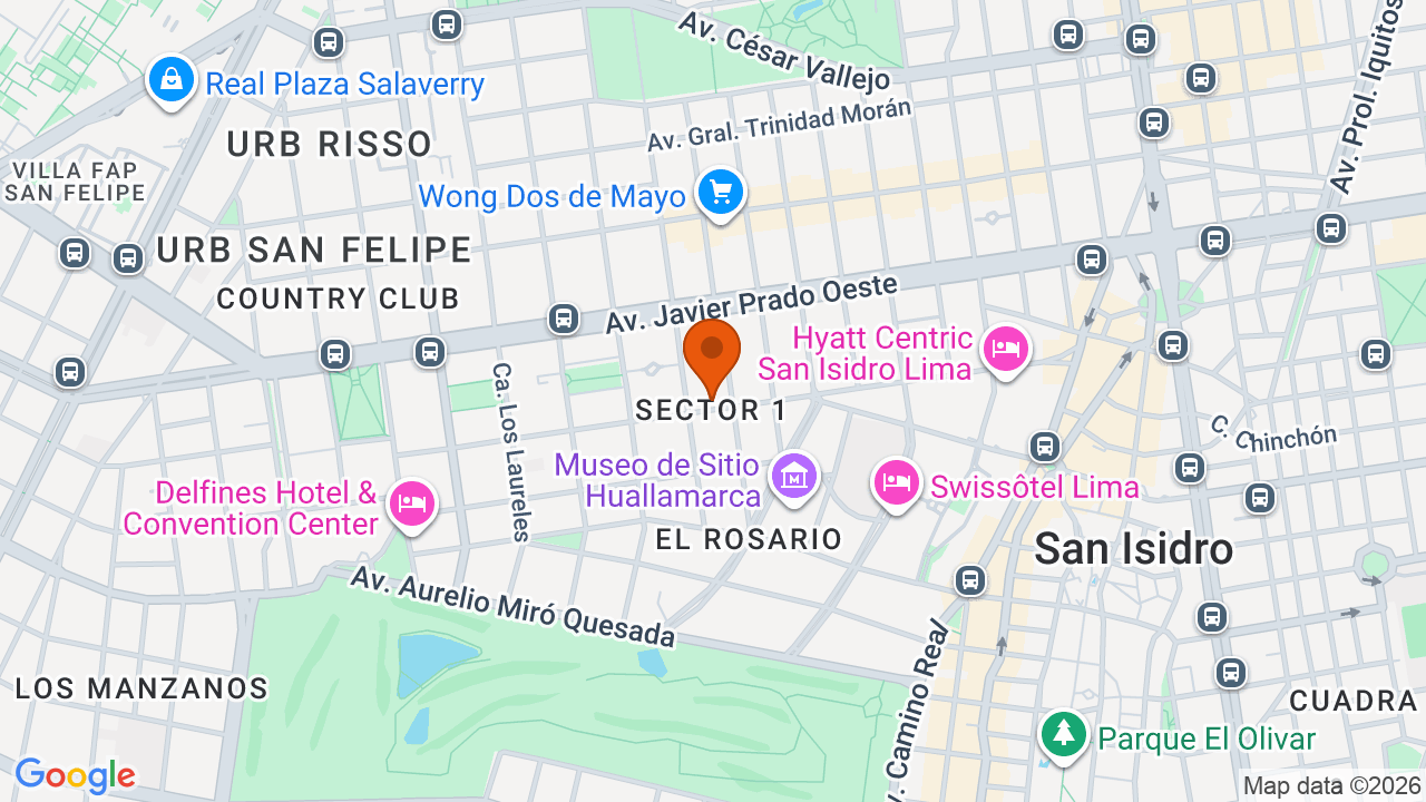 Ubicación aproximada en San Isidro