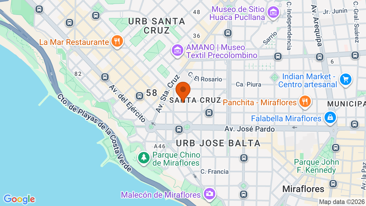 Ubicación aproximada en Miraflores