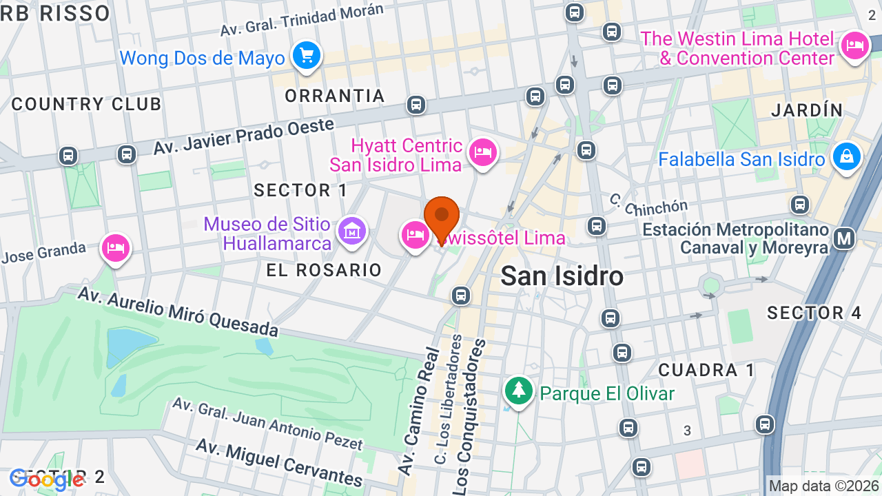 Ubicación aproximada en San Isidro