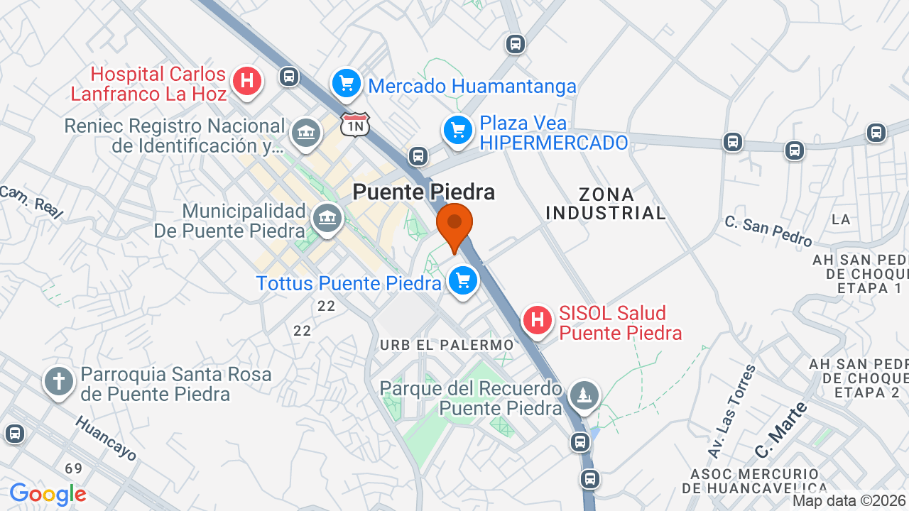 Ubicación aproximada en Puente Piedra
