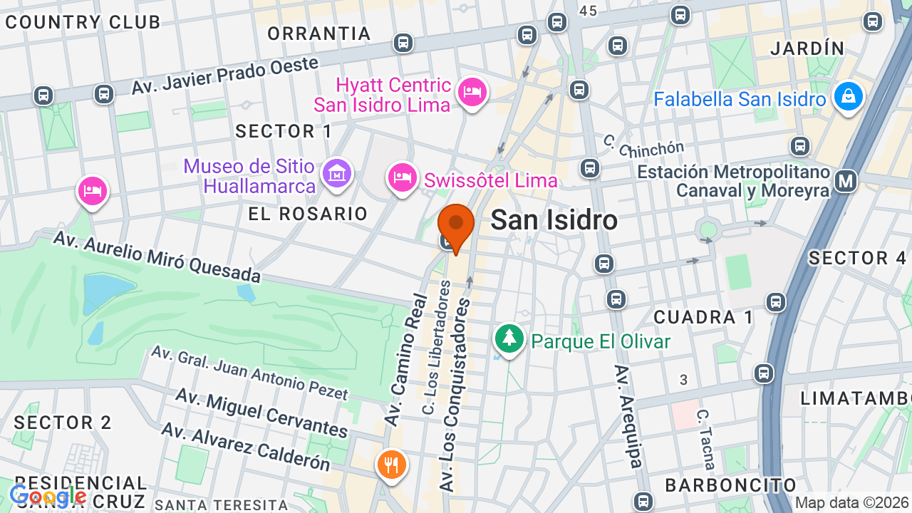 Ubicación aproximada en San Isidro