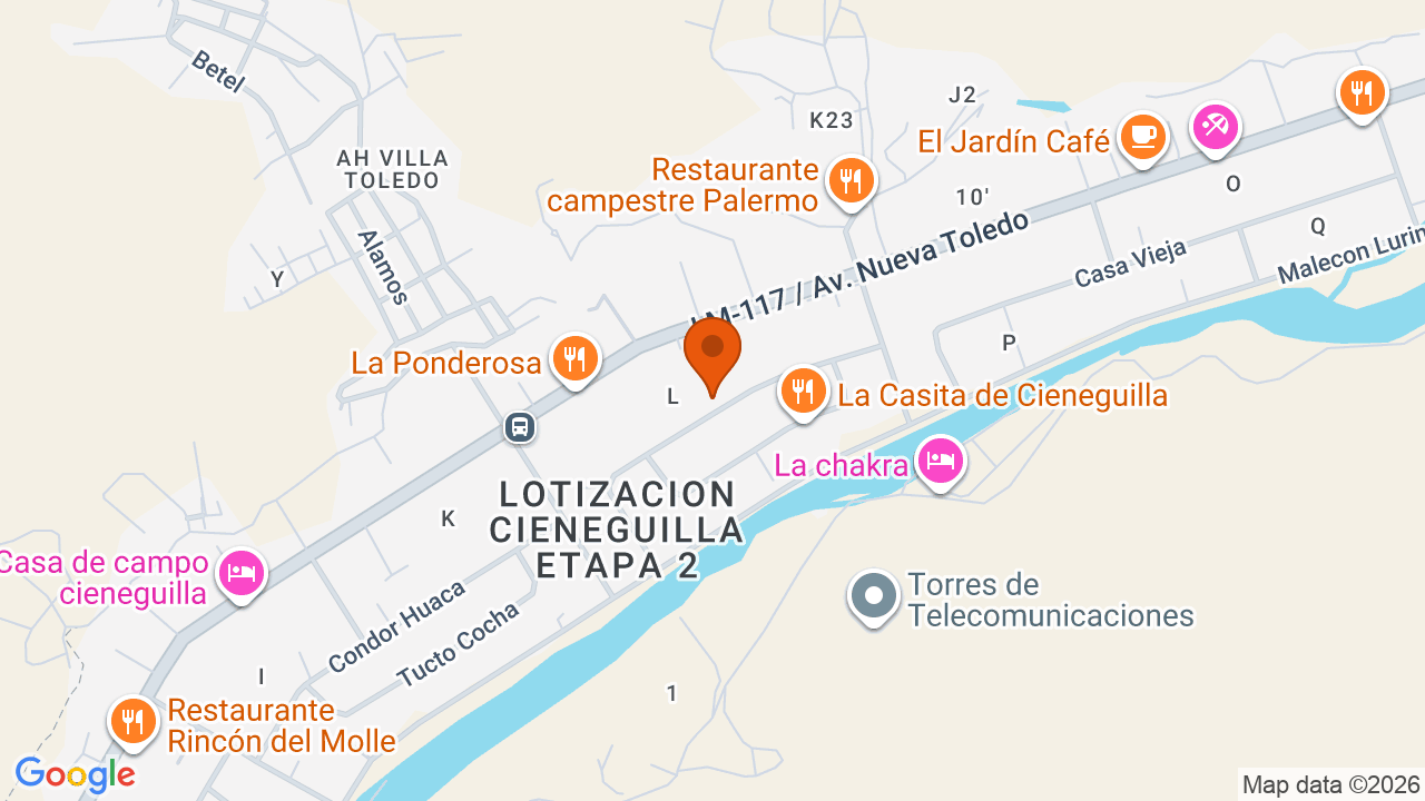 Ubicación aproximada en Cieneguilla