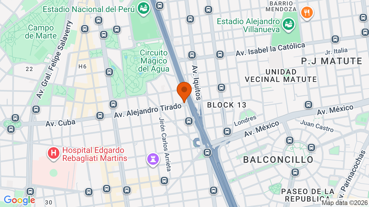 Ubicación aproximada en Cercado de Lima