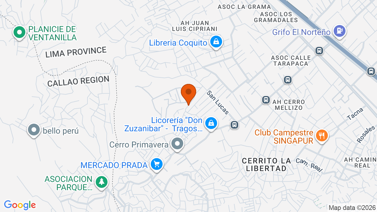 Ubicación aproximada en Puente Piedra