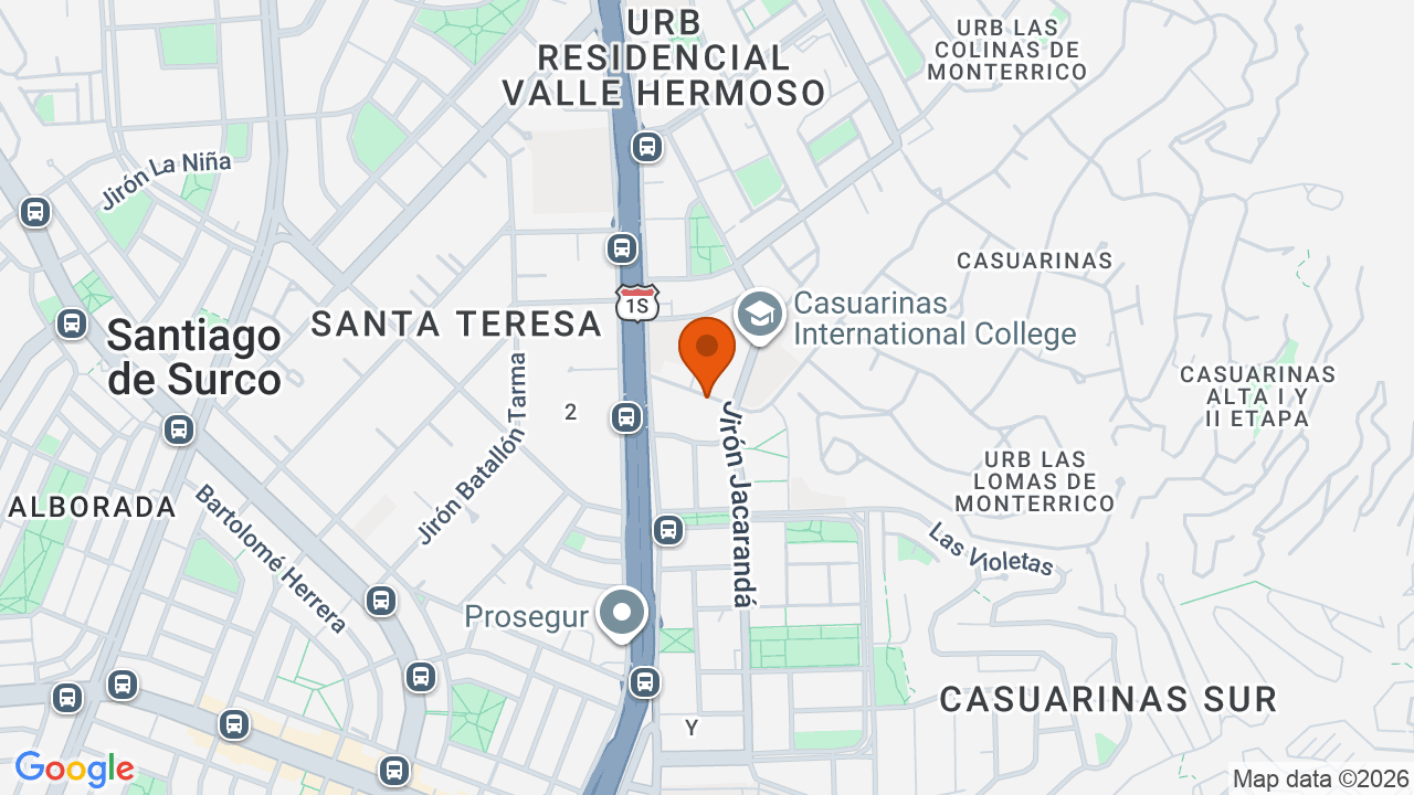 Ubicación aproximada en Santiago de Surco