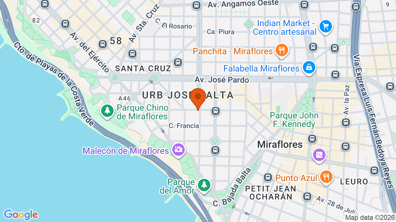 Ubicación aproximada en Miraflores