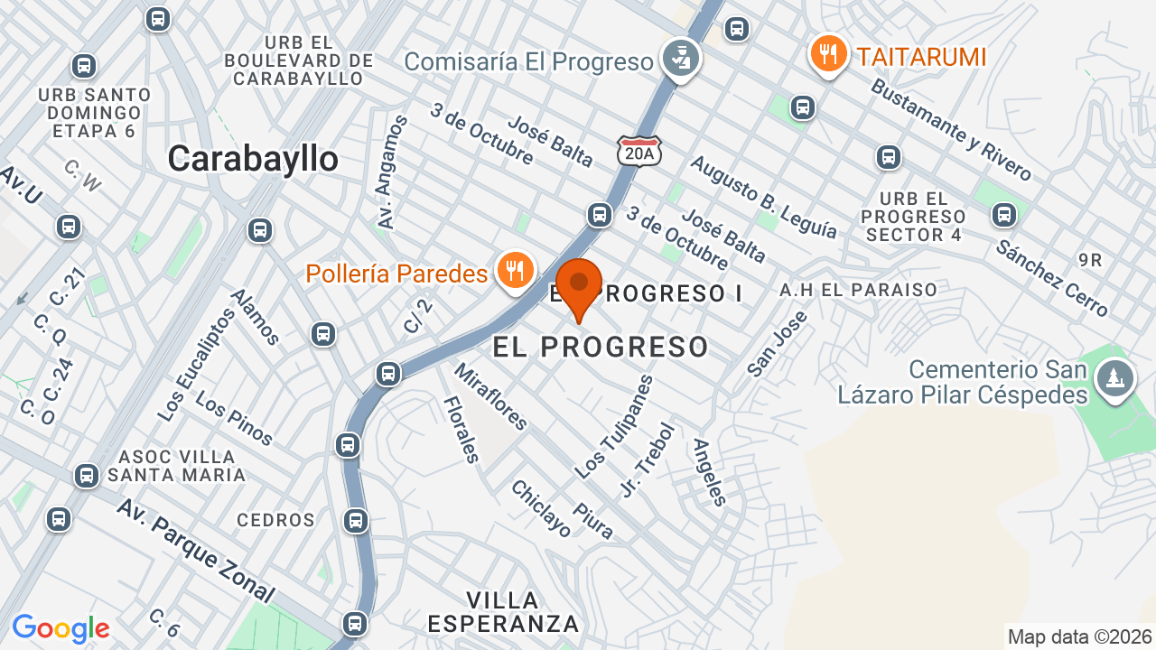 Ubicación aproximada en Carabayllo