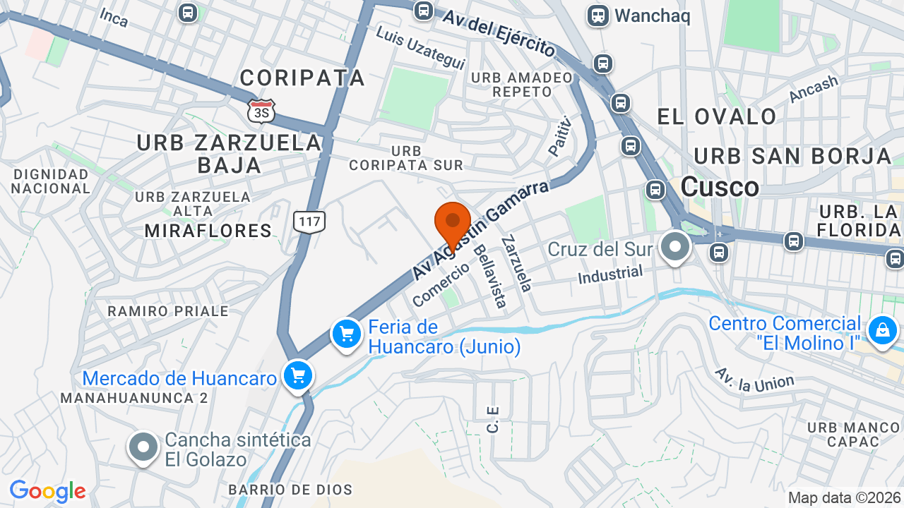 Ubicación aproximada en Santiago