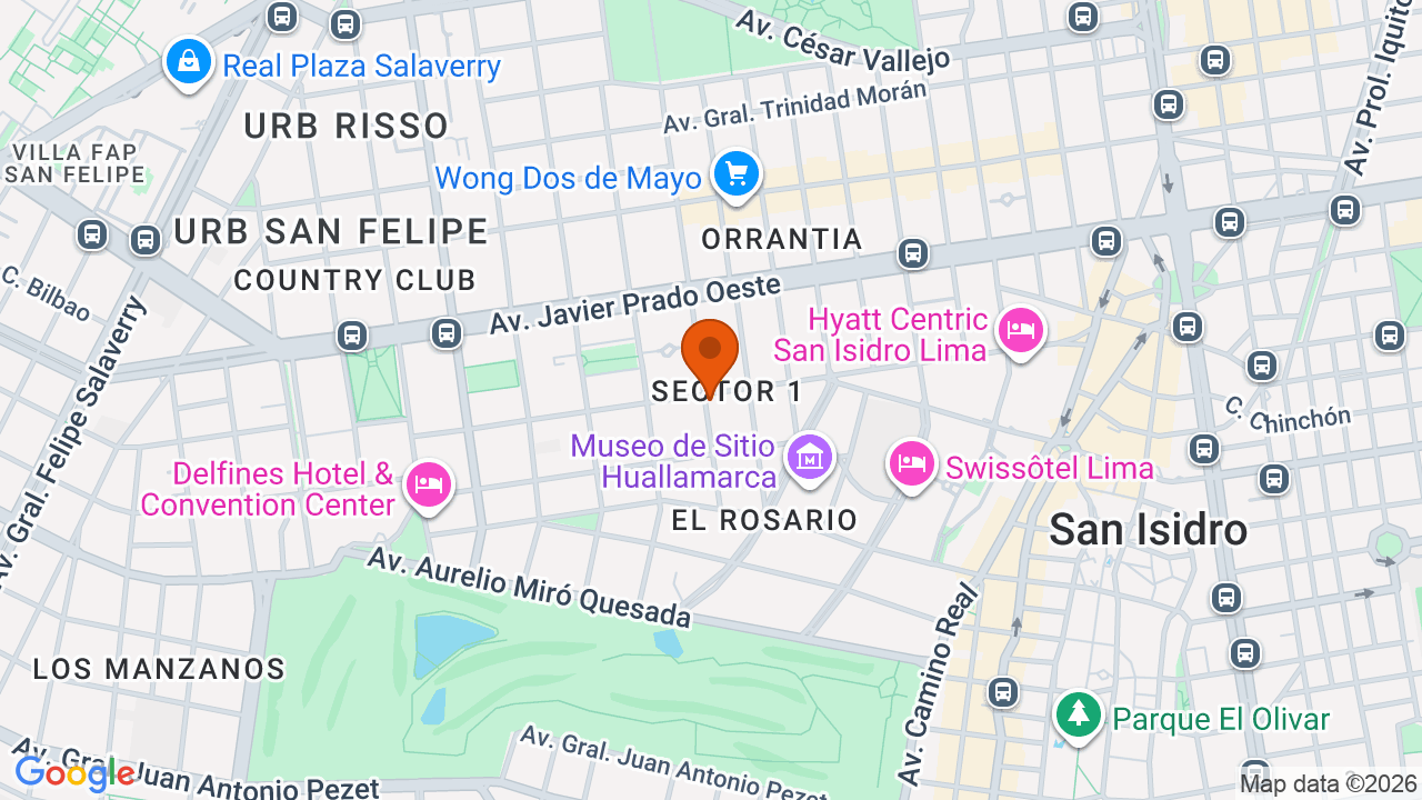Ubicación aproximada en San Isidro