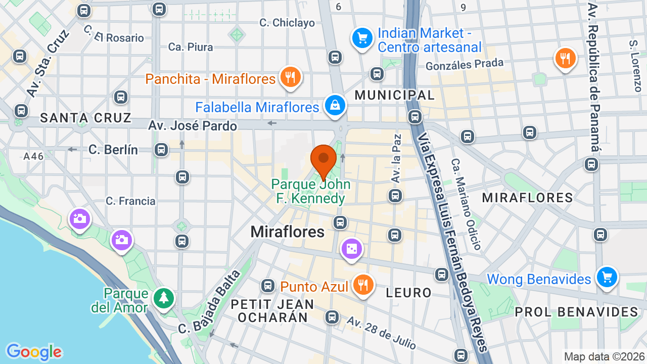 Ubicación aproximada en Miraflores