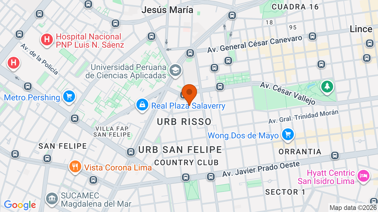 Ubicación aproximada en San Isidro