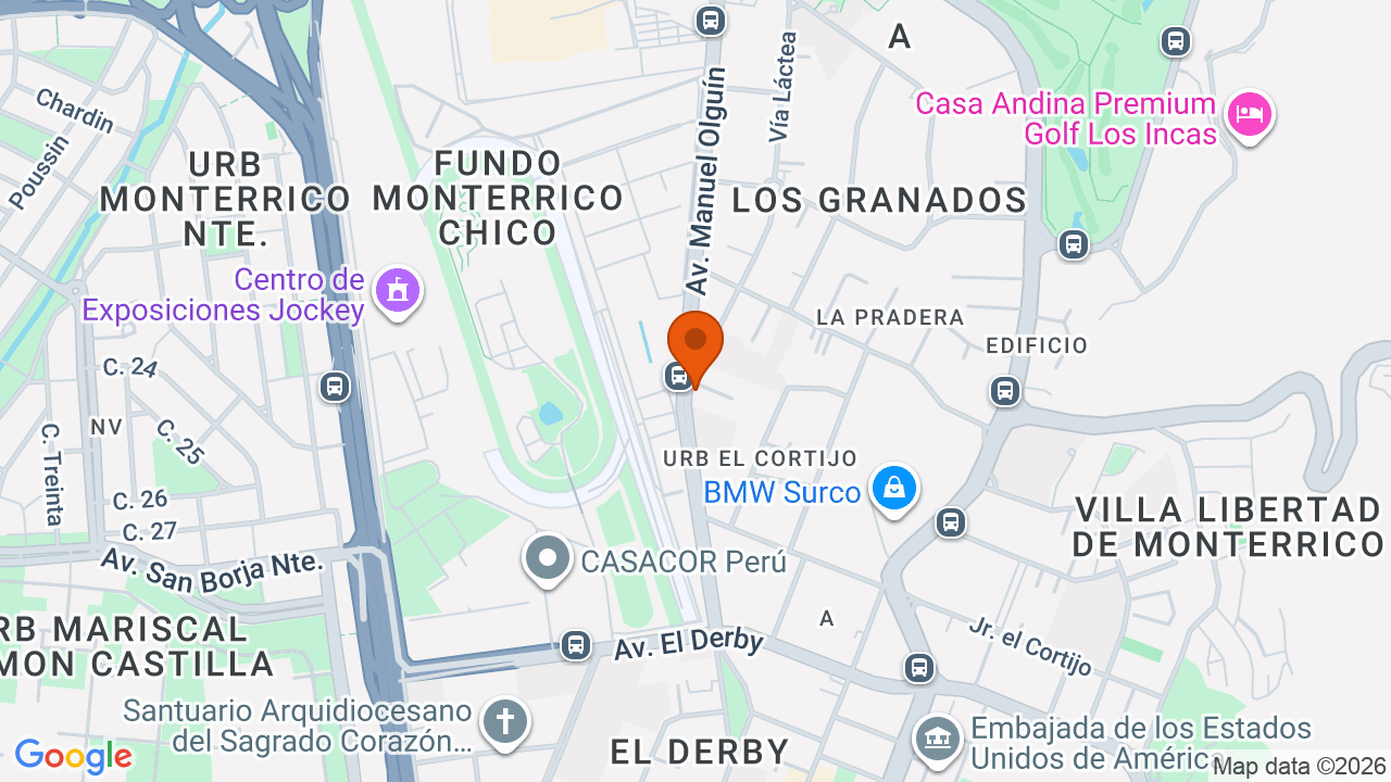Ubicación aproximada en Santiago de Surco
