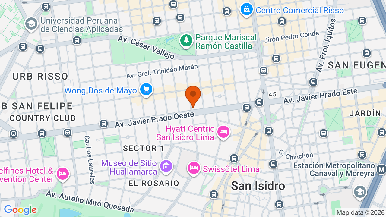 Ubicación aproximada en San Isidro