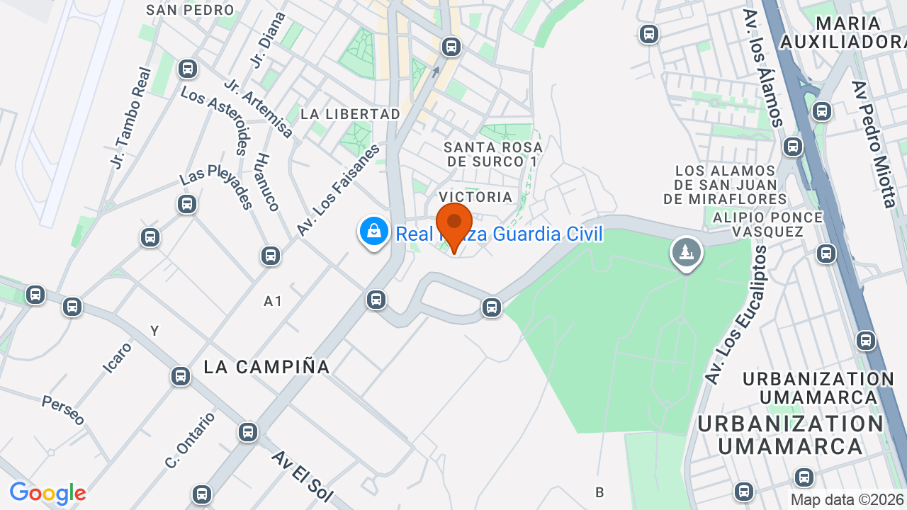 Ubicación aproximada en Santiago de Surco