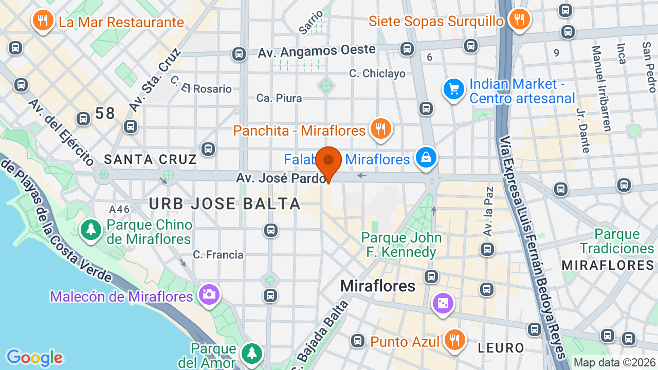 Ubicación aproximada en Miraflores