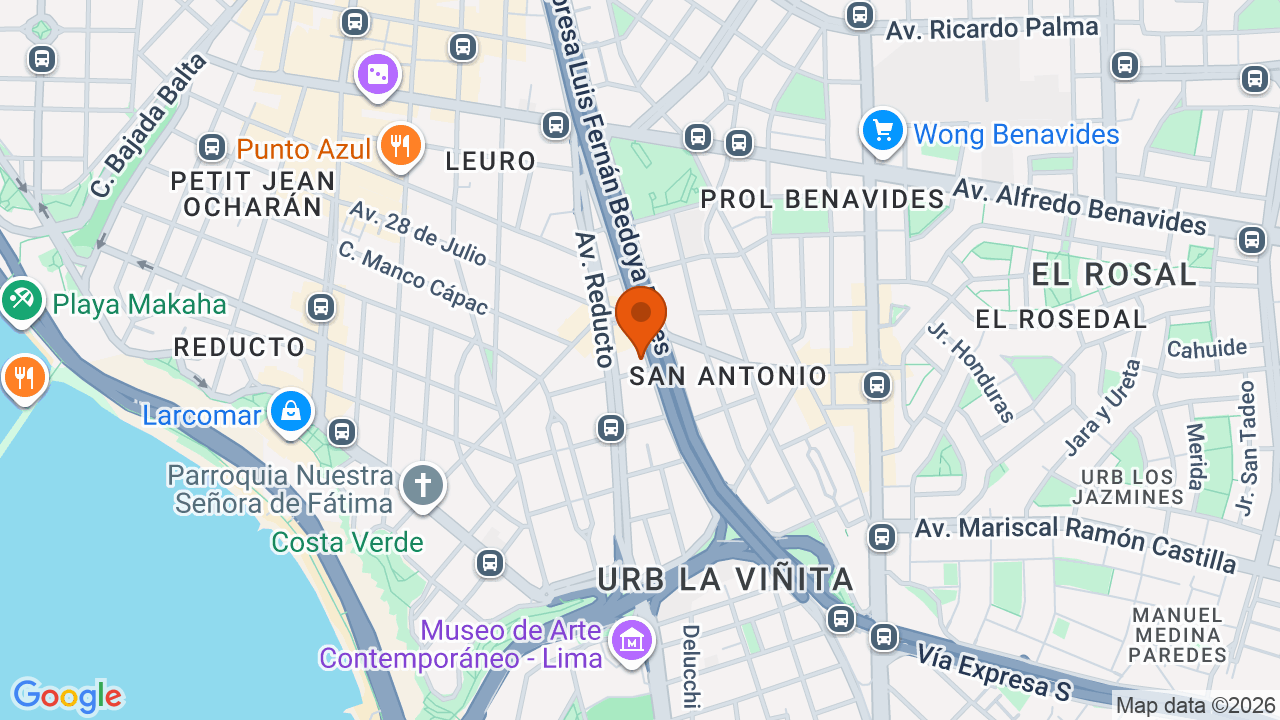 Ubicación aproximada en Miraflores