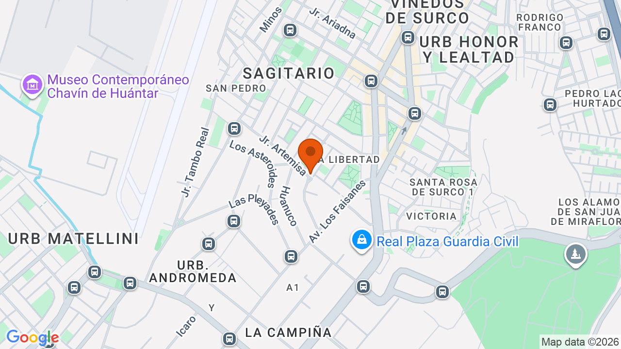 Ubicación aproximada en Santiago de Surco