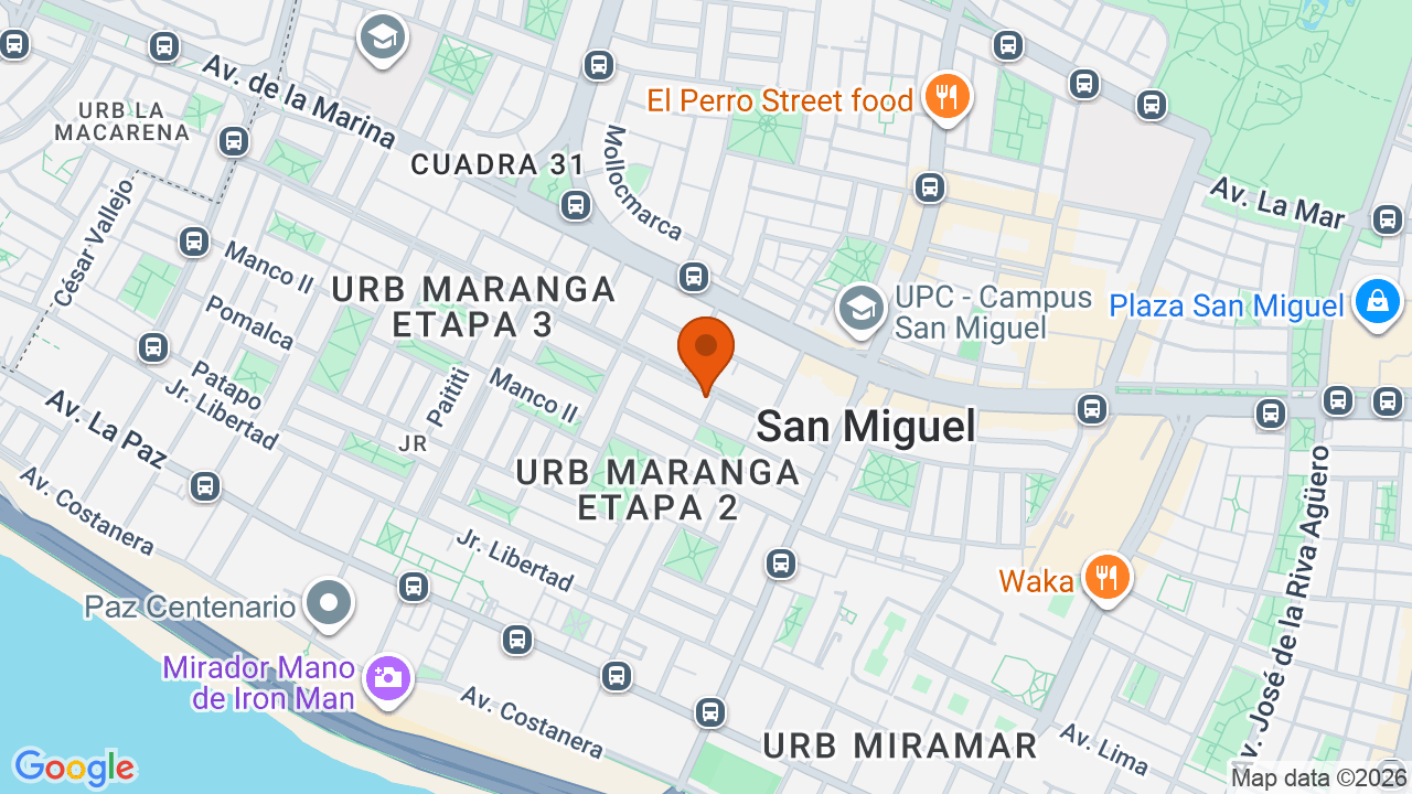 Ubicación aproximada en San Miguel