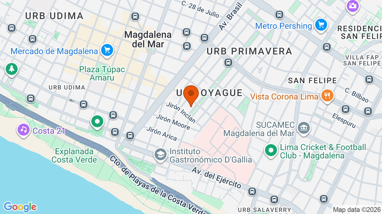 Ubicación aproximada en Magdalena del Mar