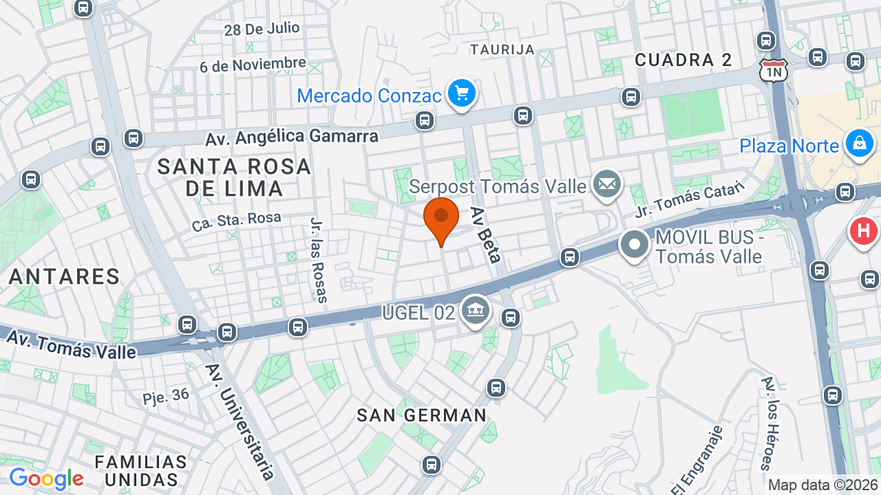 Ubicación aproximada en Los Olivos
