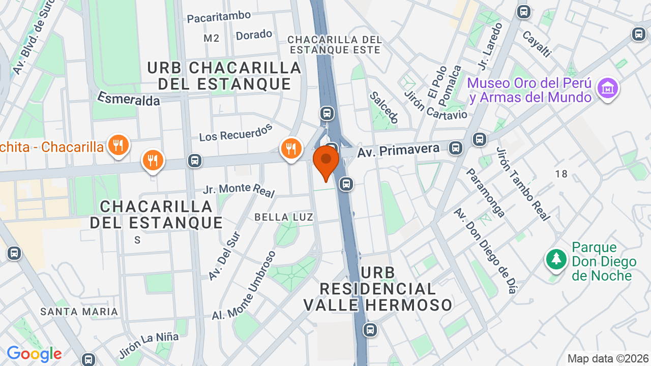 Ubicación aproximada en Santiago de Surco