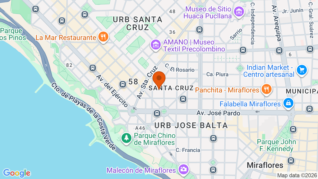Ubicación aproximada en Miraflores