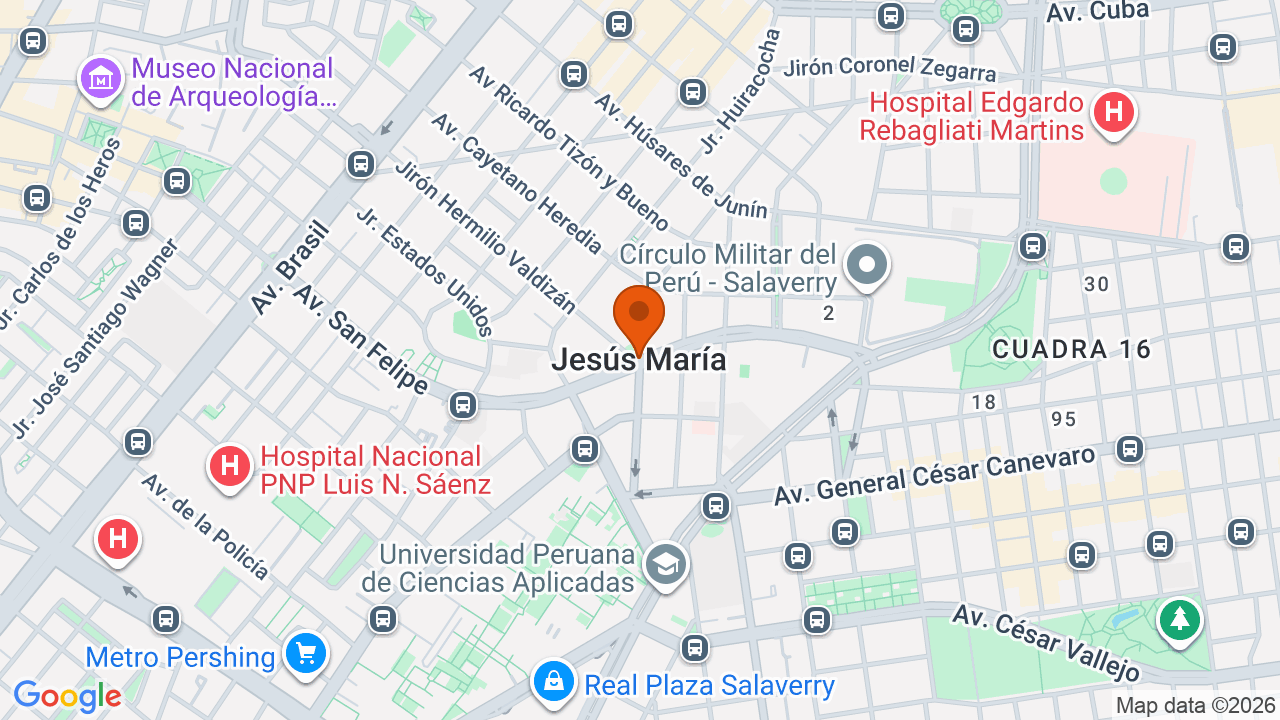 Ubicación aproximada en Jesús María