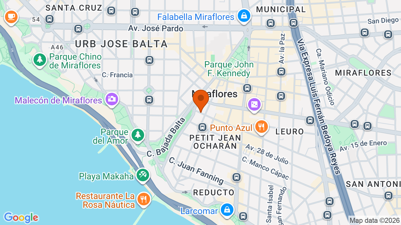Ubicación aproximada en Miraflores
