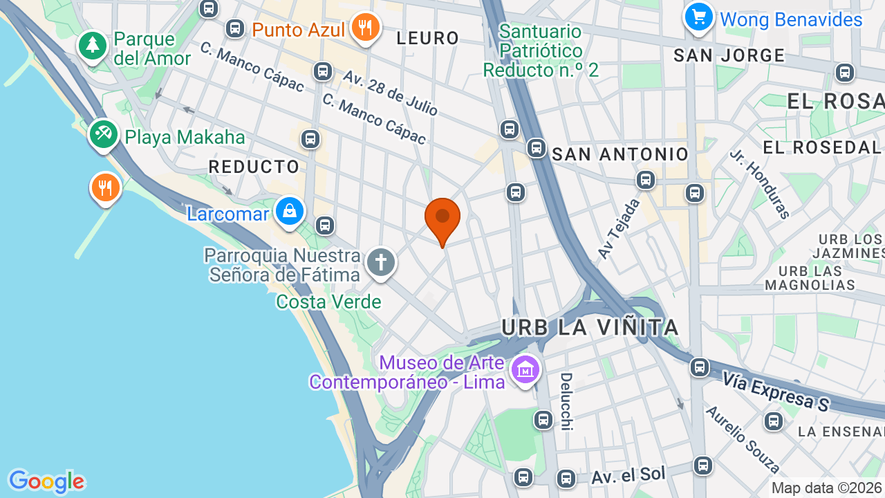 Ubicación aproximada en Miraflores