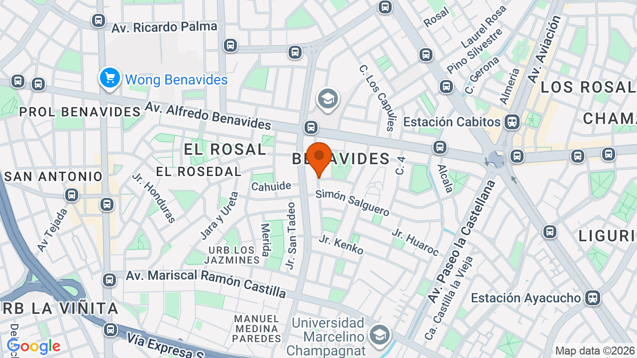 Ubicación aproximada en Santiago de Surco