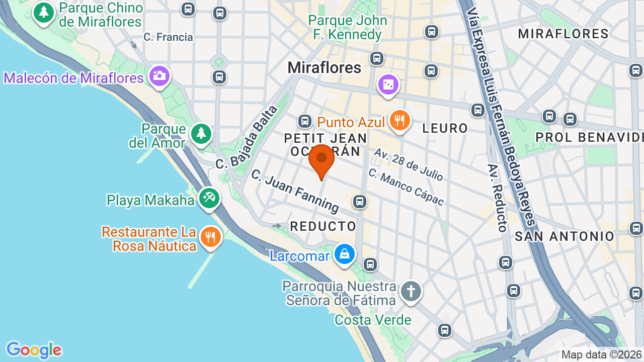 Ubicación aproximada en Miraflores