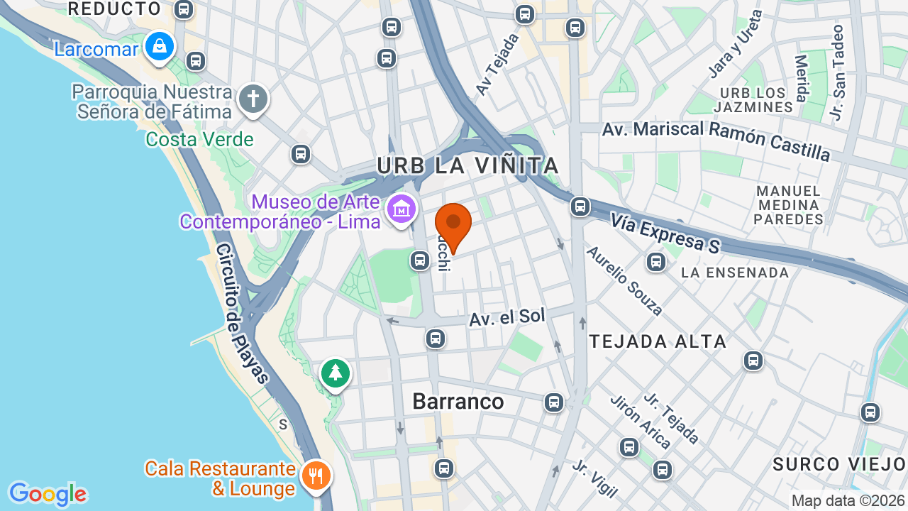 Ubicación aproximada en Barranco