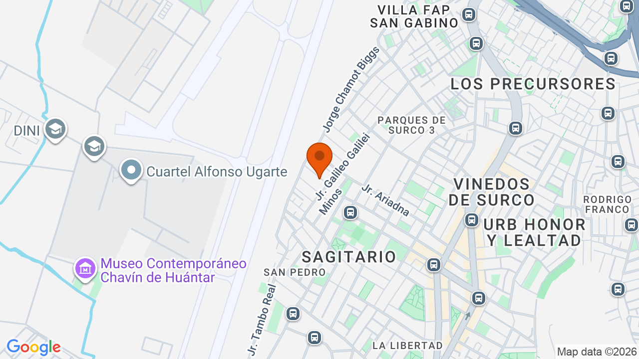 Ubicación aproximada en Santiago de Surco