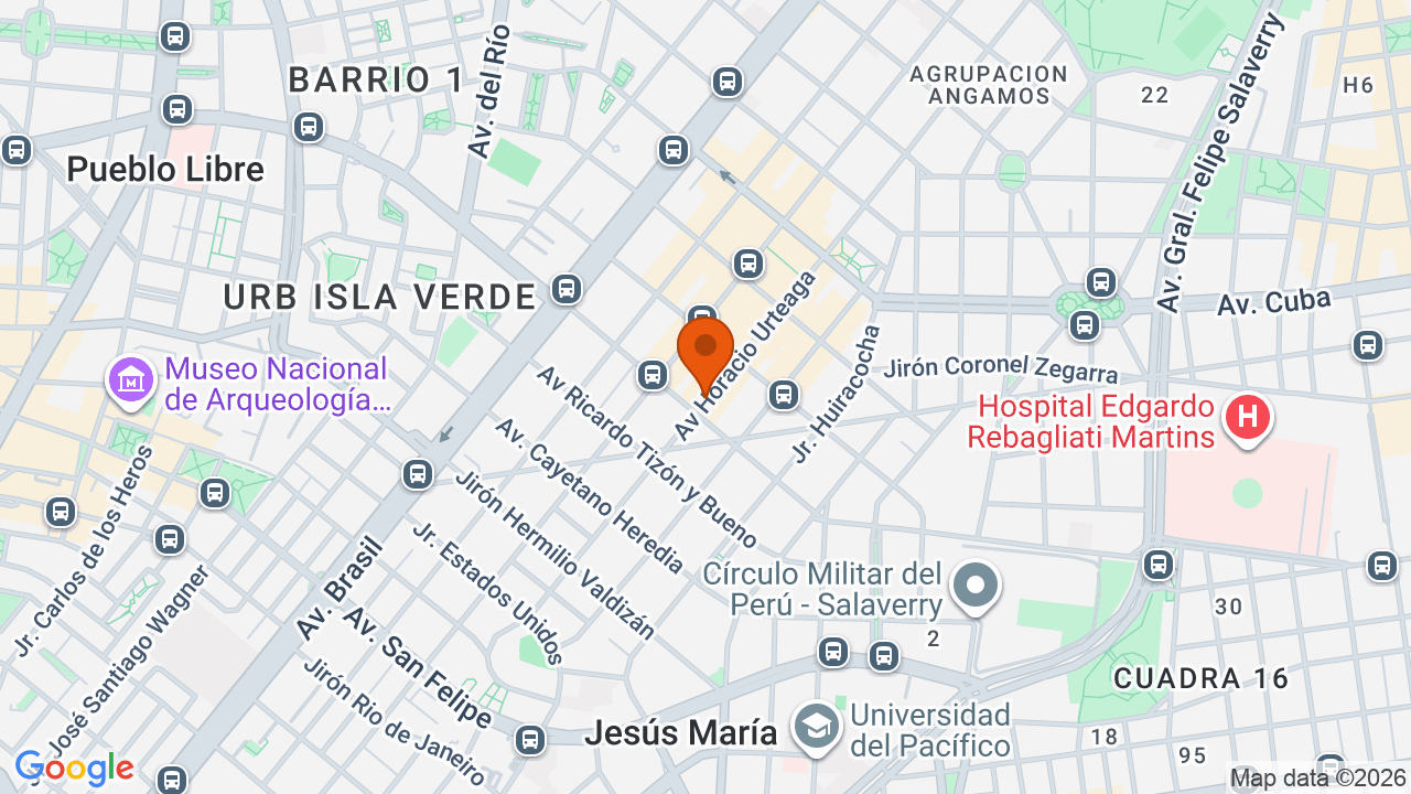 Ubicación aproximada en Jesús María