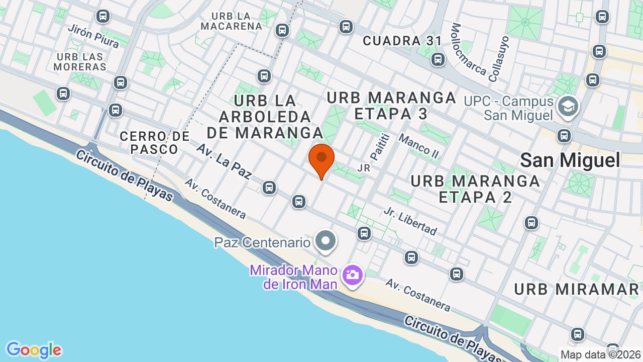 Ubicación aproximada en San Miguel